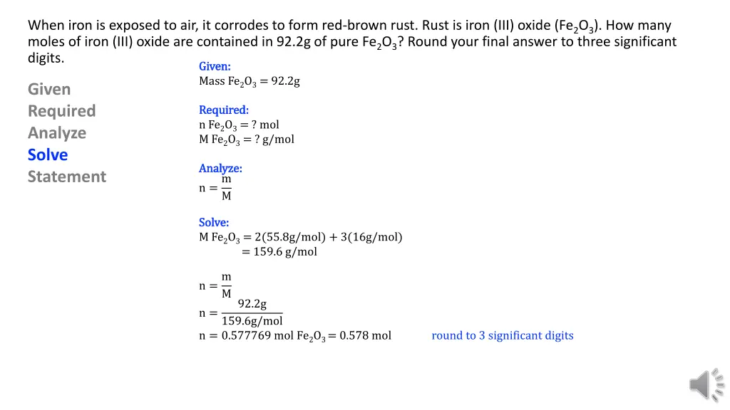 when iron is exposed to air it corrodes to form 3