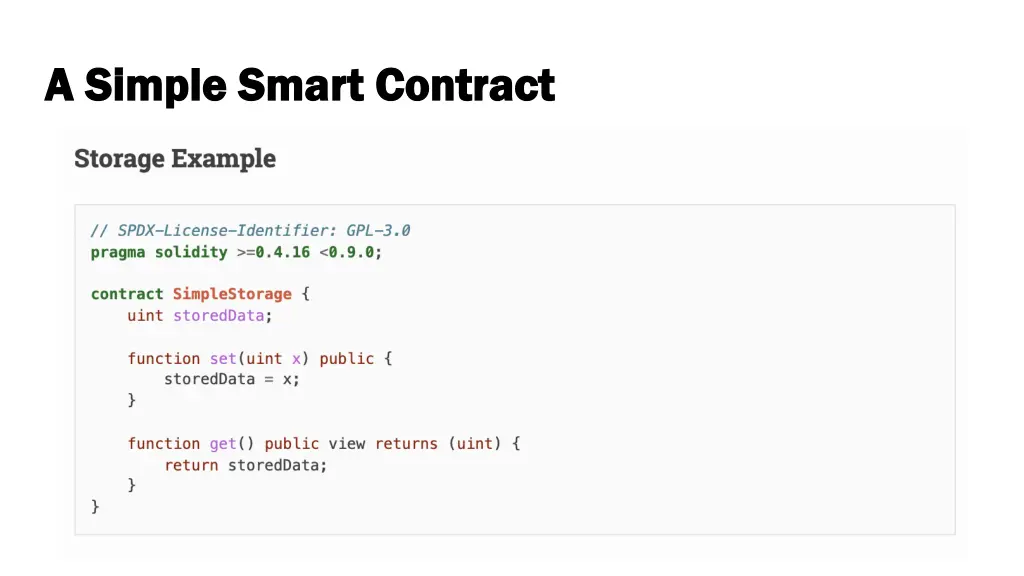 a simple smart contract a simple smart contract