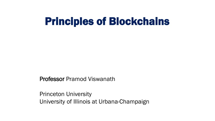 principles of blockchains principles