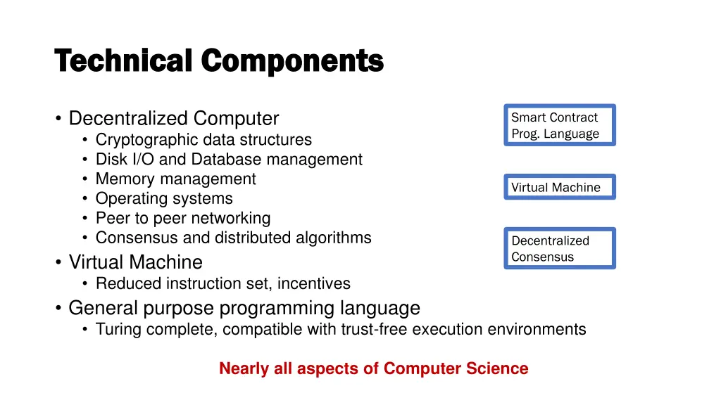 technical components technical components