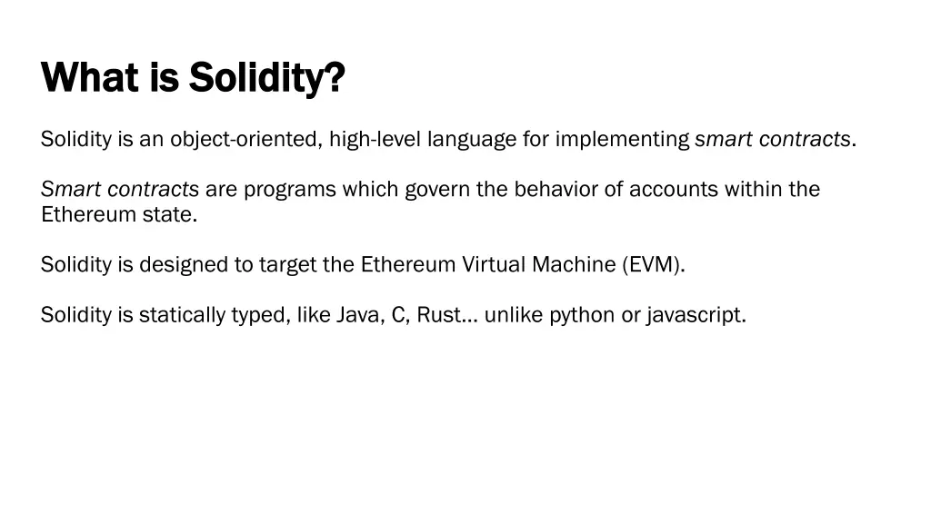what is what is solidity