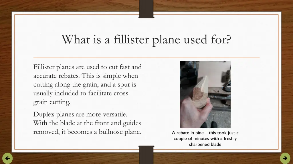 what is a fillister plane used for