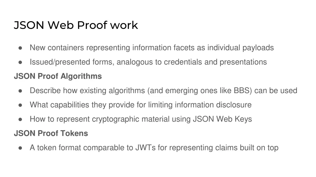 json web proof work