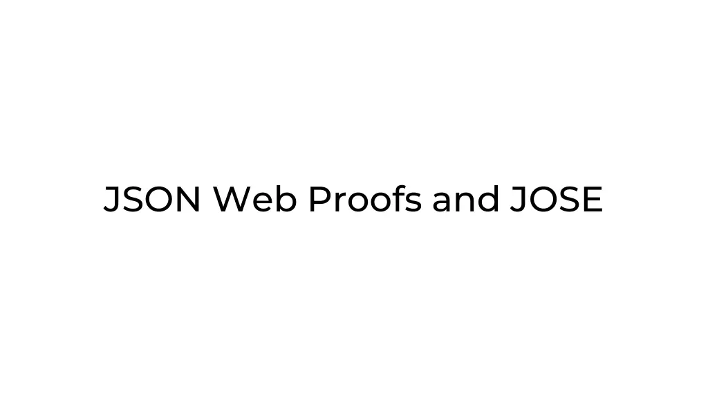 json web proofs and jose