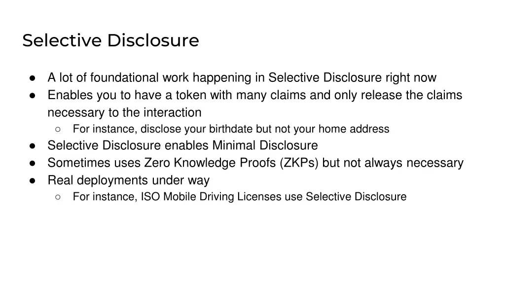selective disclosure