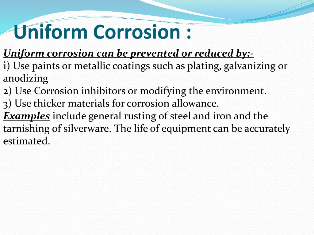 uniform corrosion uniform corrosion