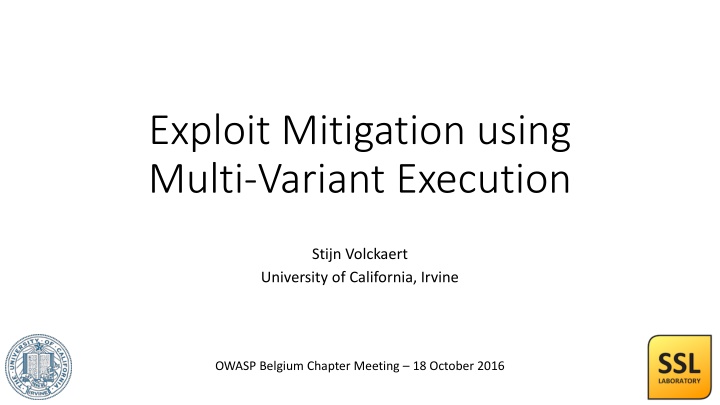 exploit mitigation using multi variant execution