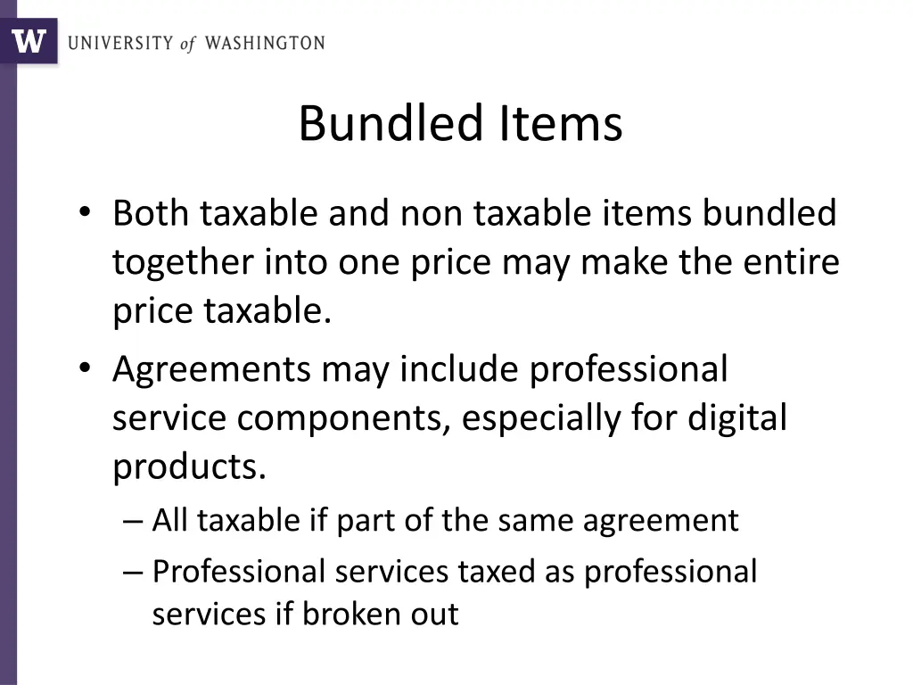 bundled items