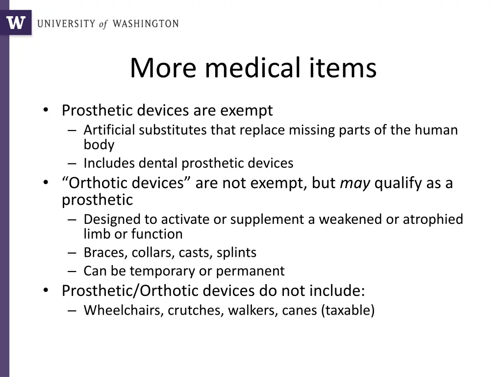 more medical items