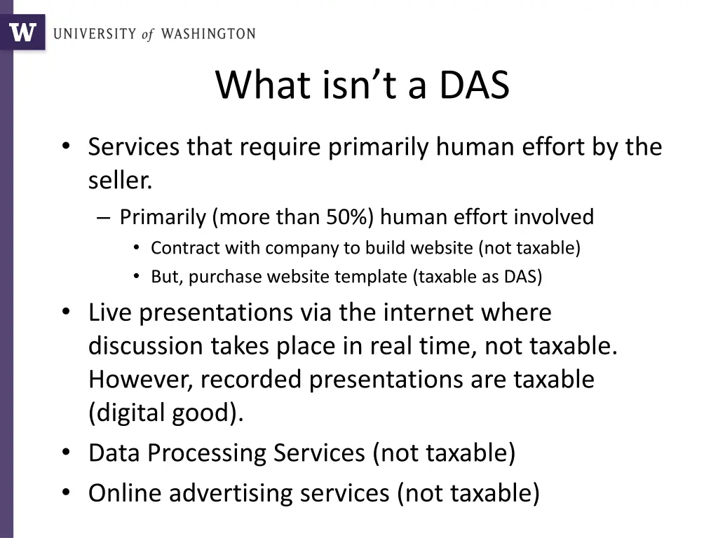 what isn t a das