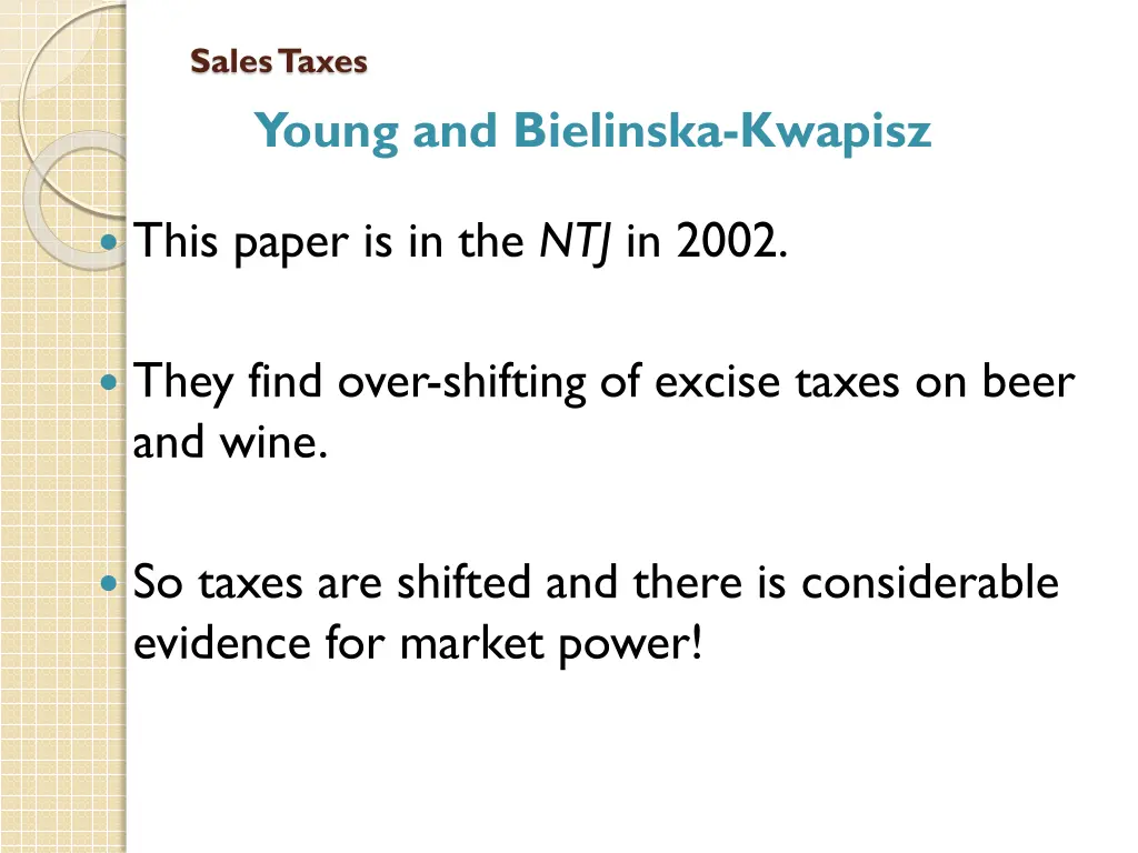 sales taxes young and bielinska kwapisz