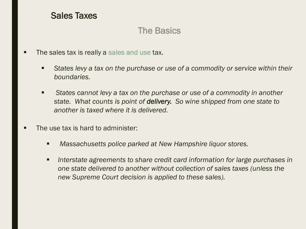 sales taxes sales taxes 1