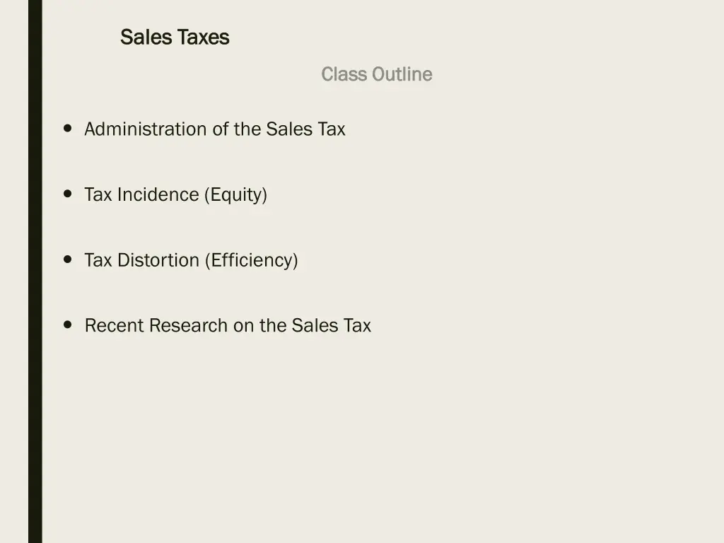 sales taxes sales taxes