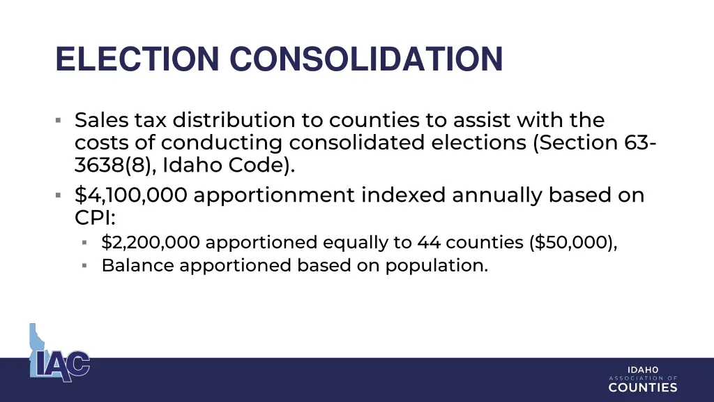 election consolidation