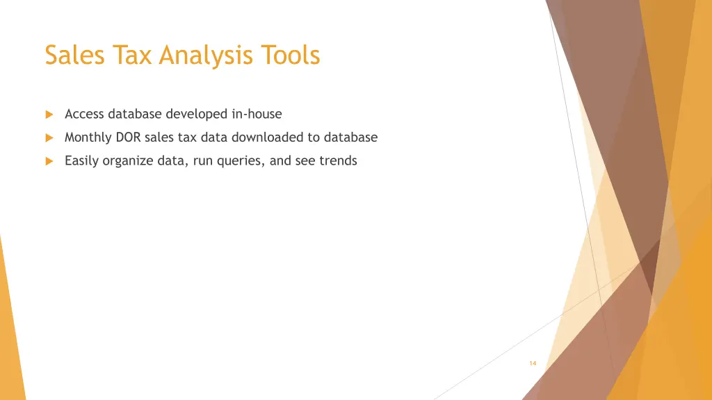 sales tax analysis tools