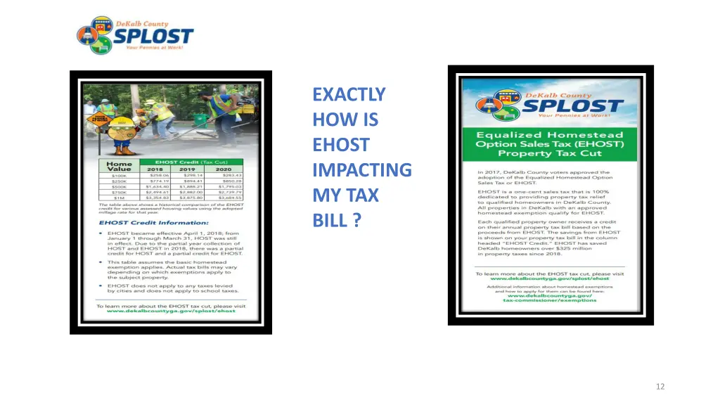 exactly how is ehost impacting my tax bill