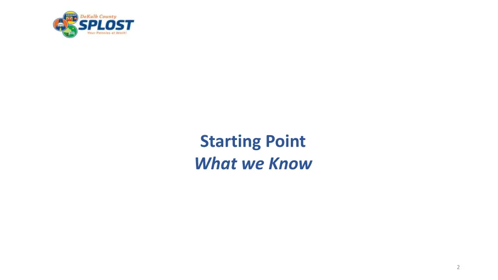 starting point what we know