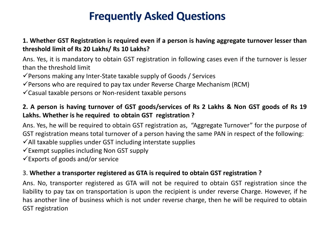 frequently asked questions