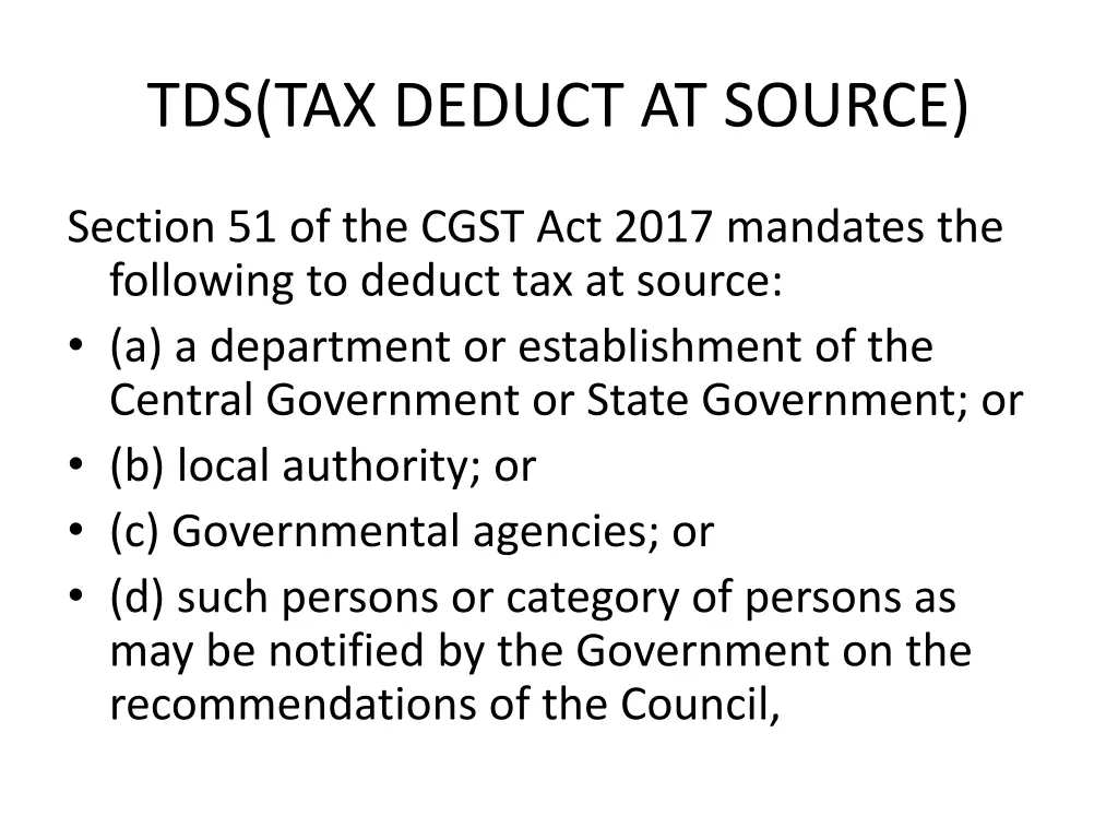 tds tax deduct at source