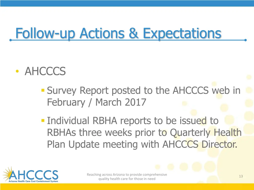 follow up actions expectations