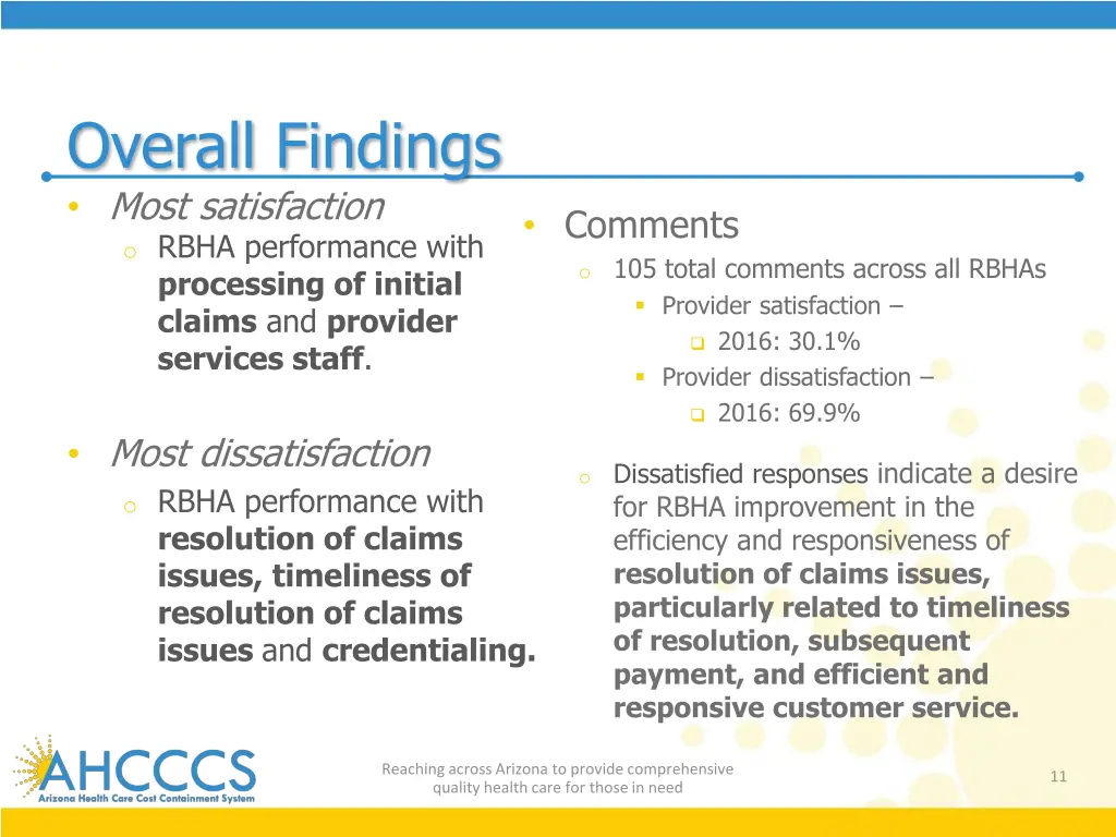 overall findings