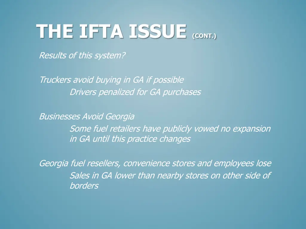 the ifta issue cont 1