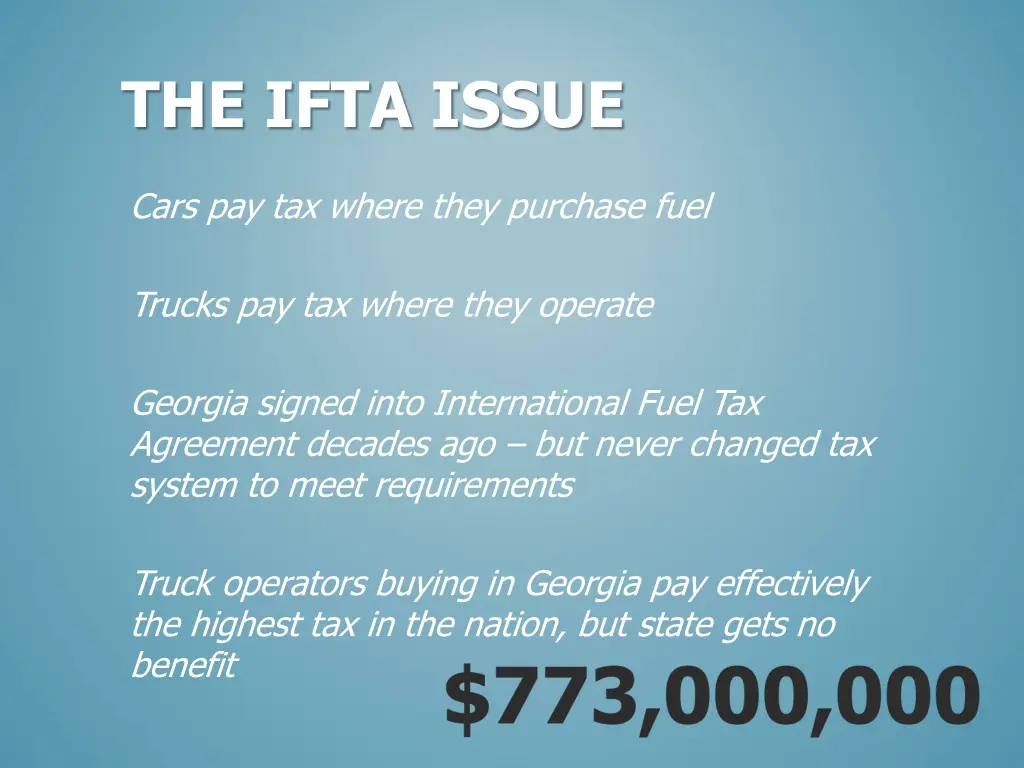 the ifta issue