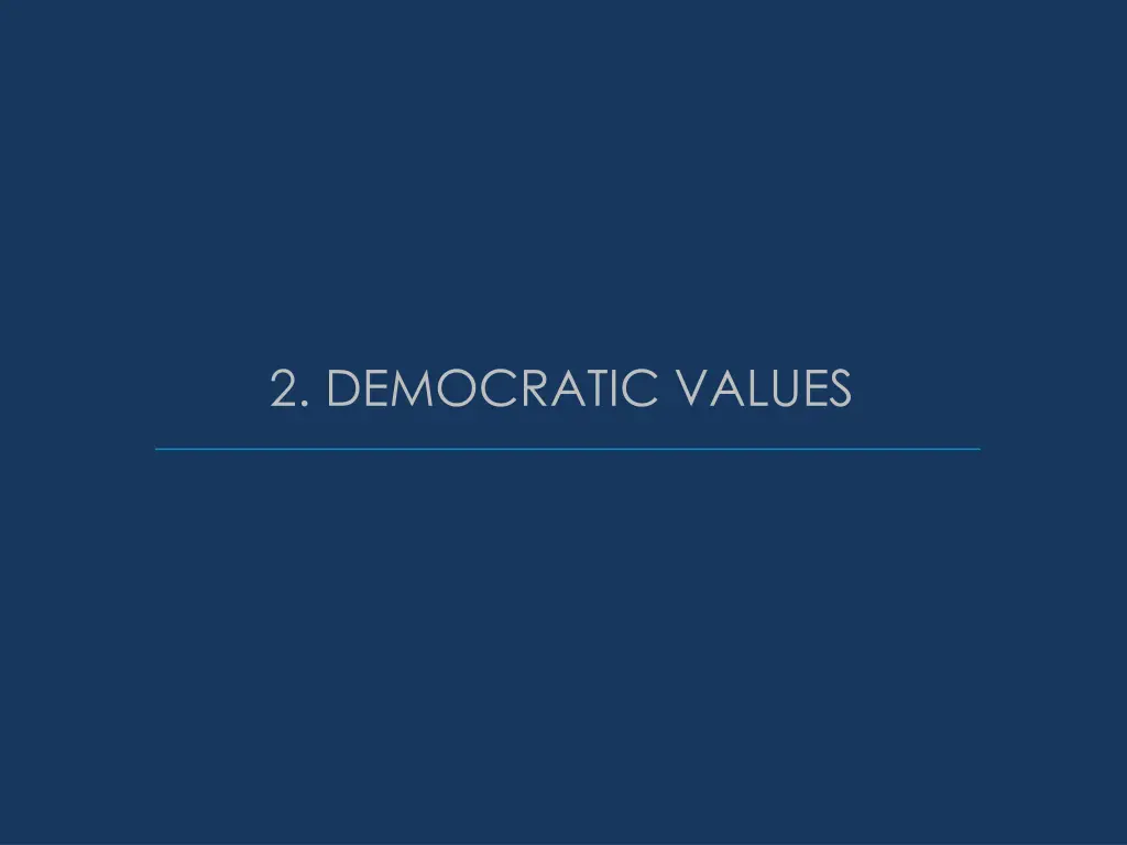 2 democratic values
