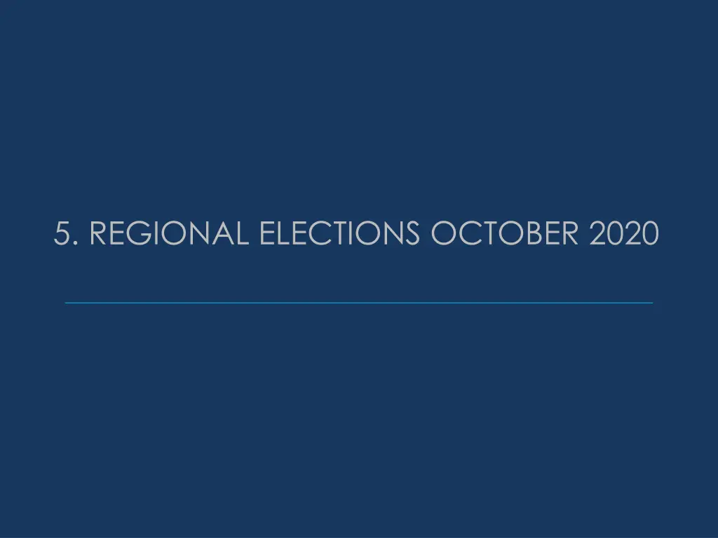 5 regional elections october 2020