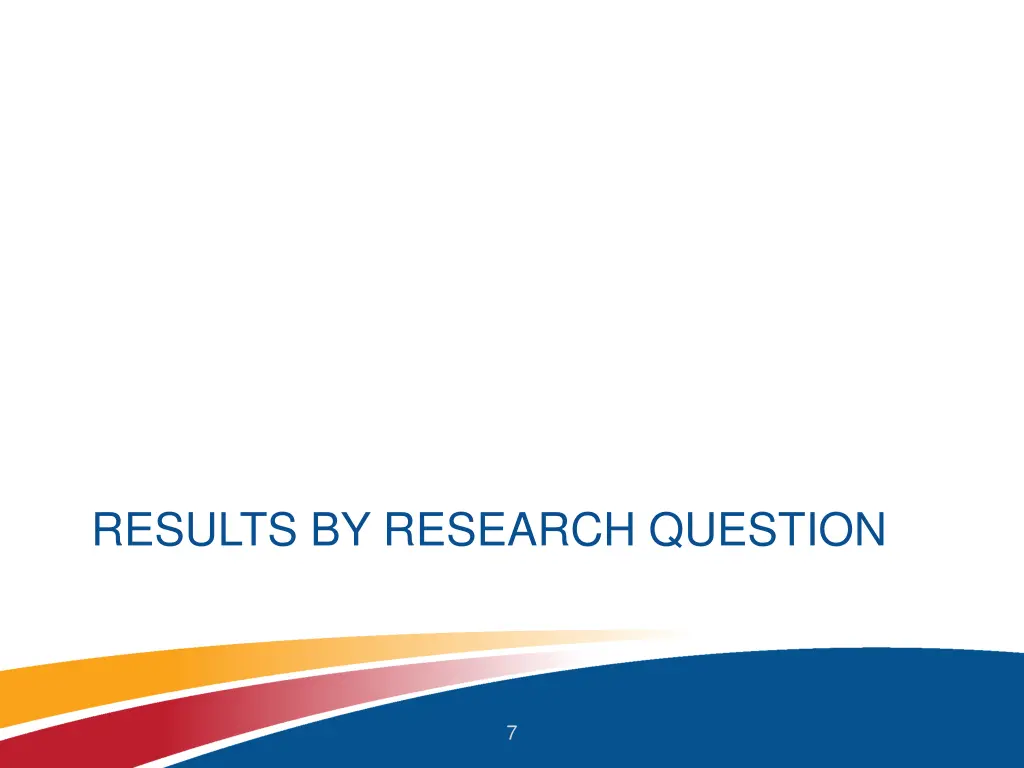 results by research question