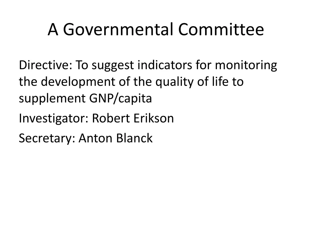 a governmental committee