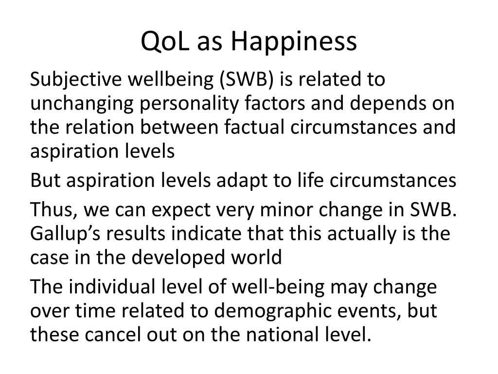 qol as happiness