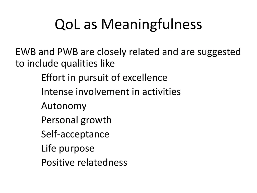 qol as meaningfulness 2