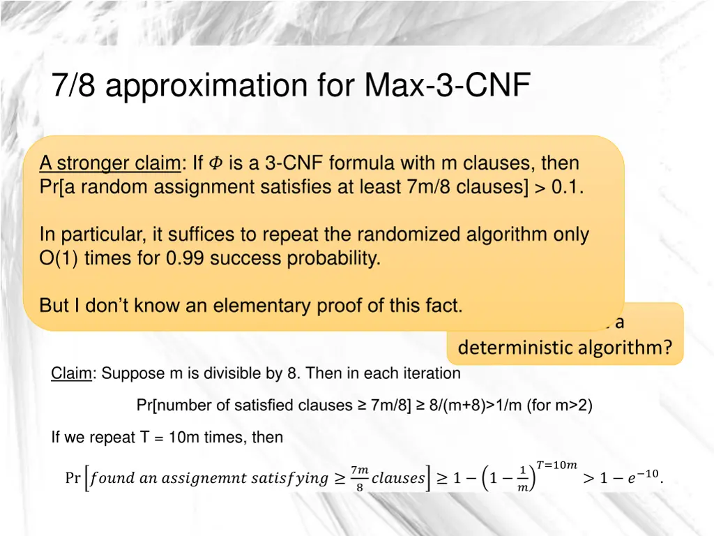 7 8 approximation for max 3 cnf 4