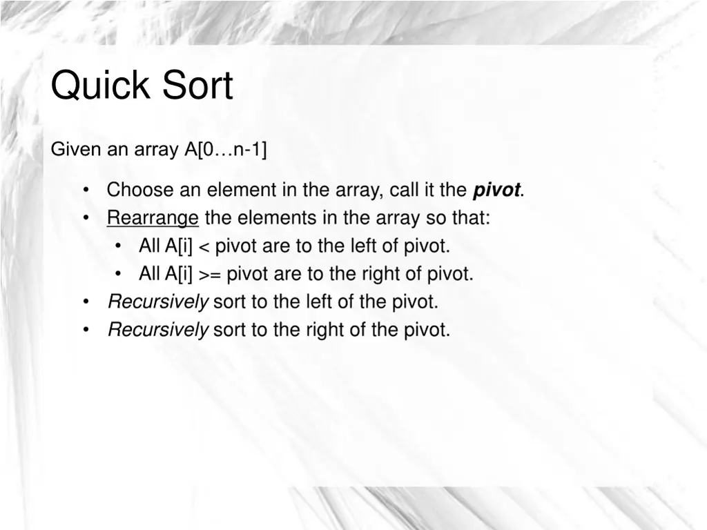 quick sort