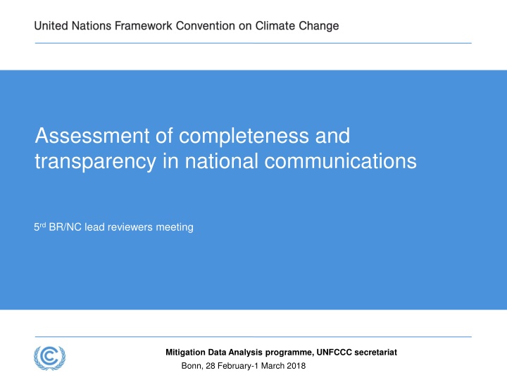 assessment of completeness and transparency
