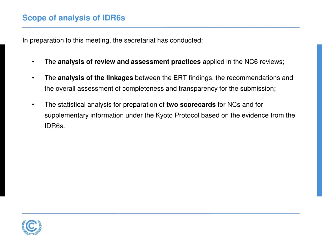 scope of analysis of idr6s