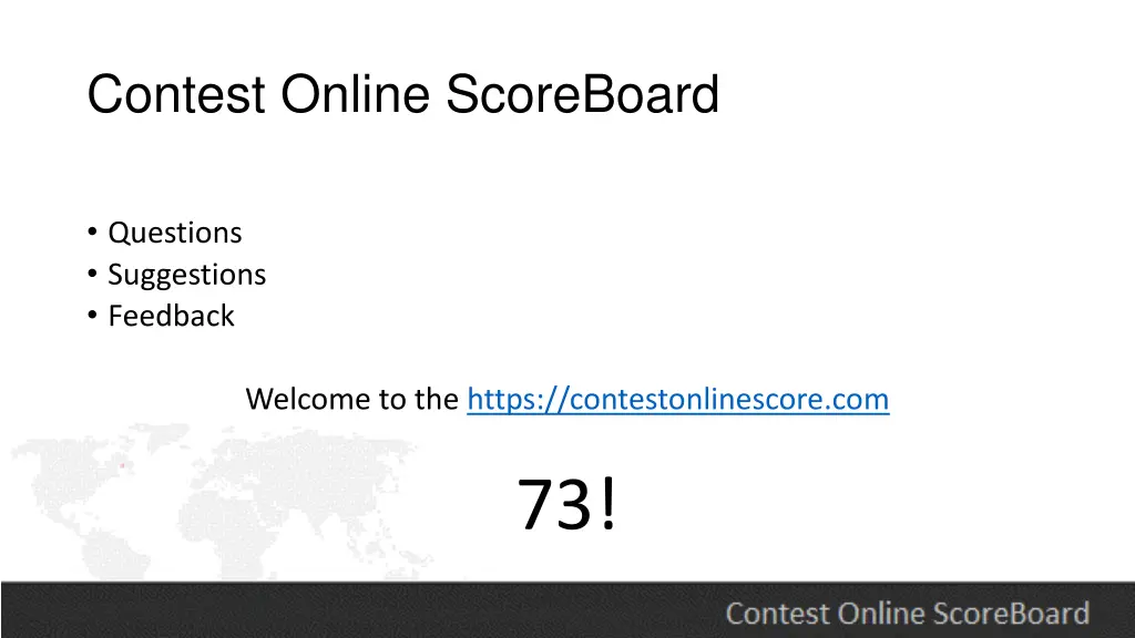 contest online scoreboard