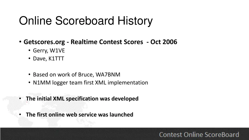online scoreboard history