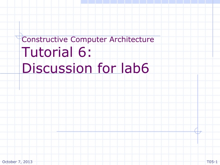 constructive computer architecture tutorial