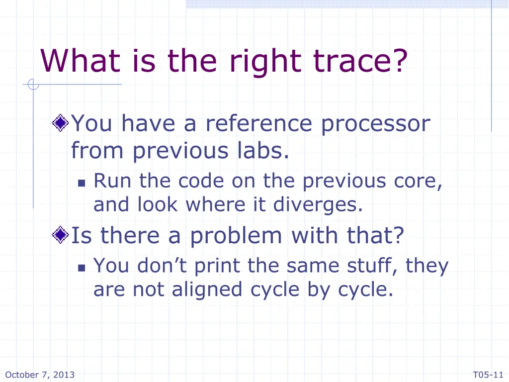 what is the right trace