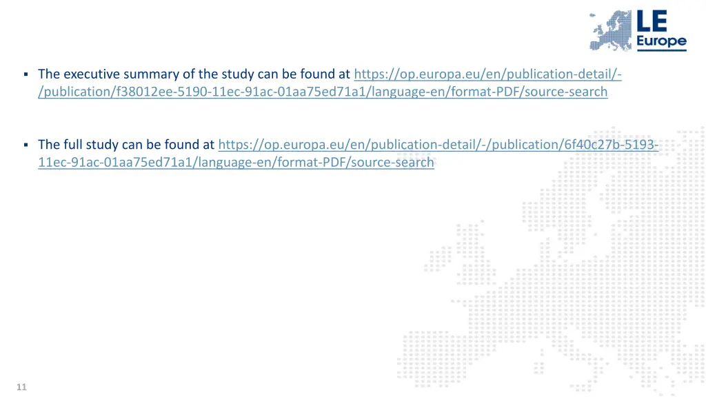 the executive summary of the study can be found