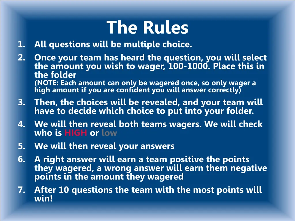 the rules