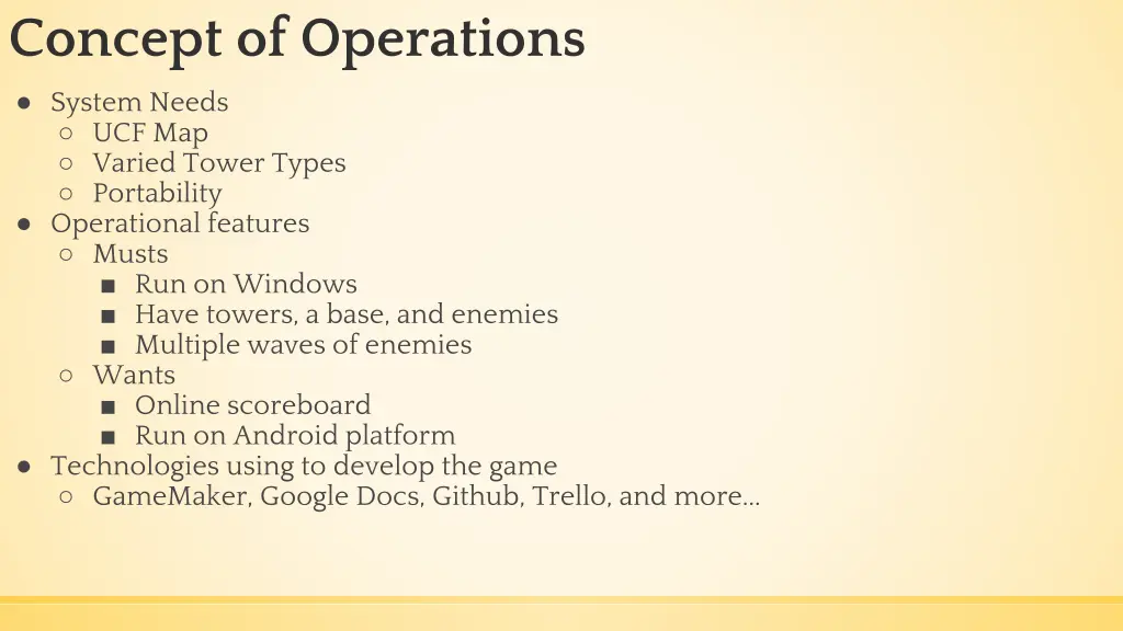concept of operations