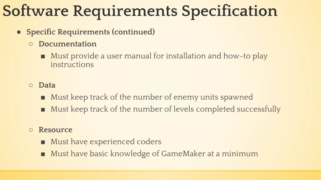 software requirements specification 4