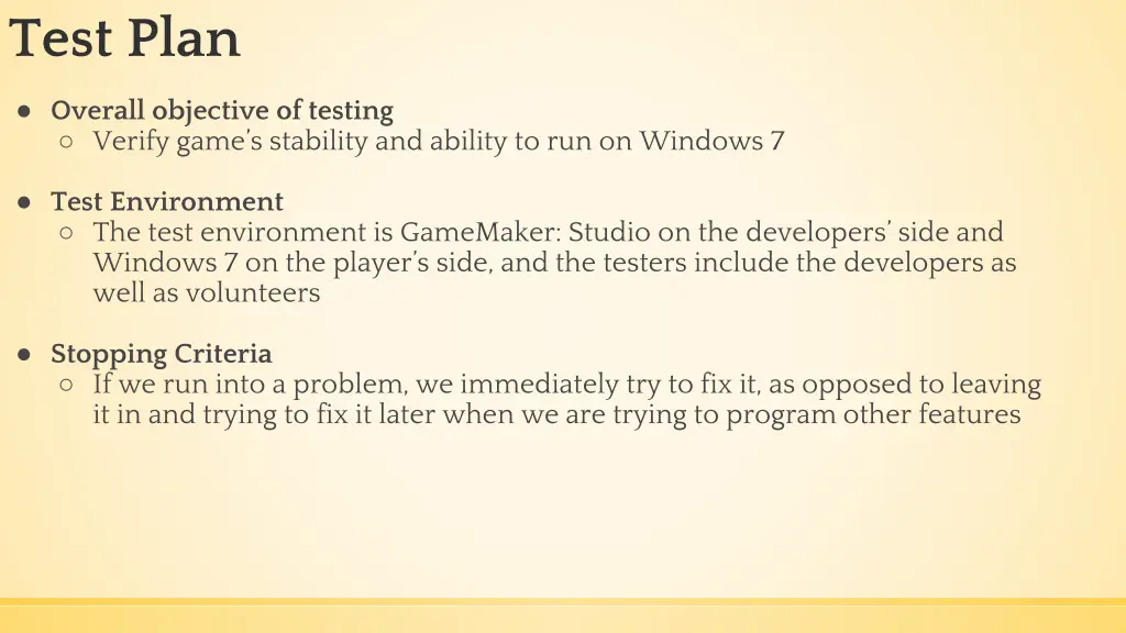 test plan