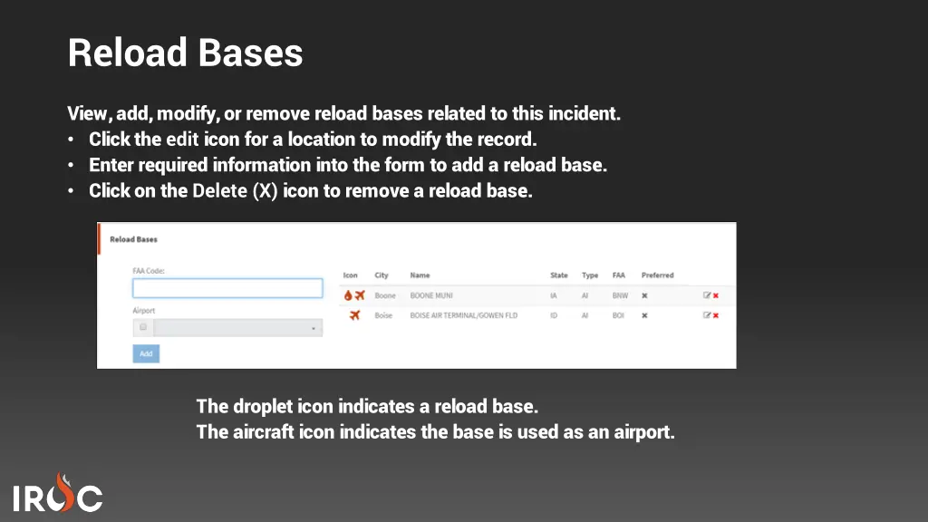 reload bases