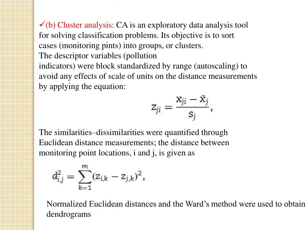 b cluster analysis ca is an exploratory data