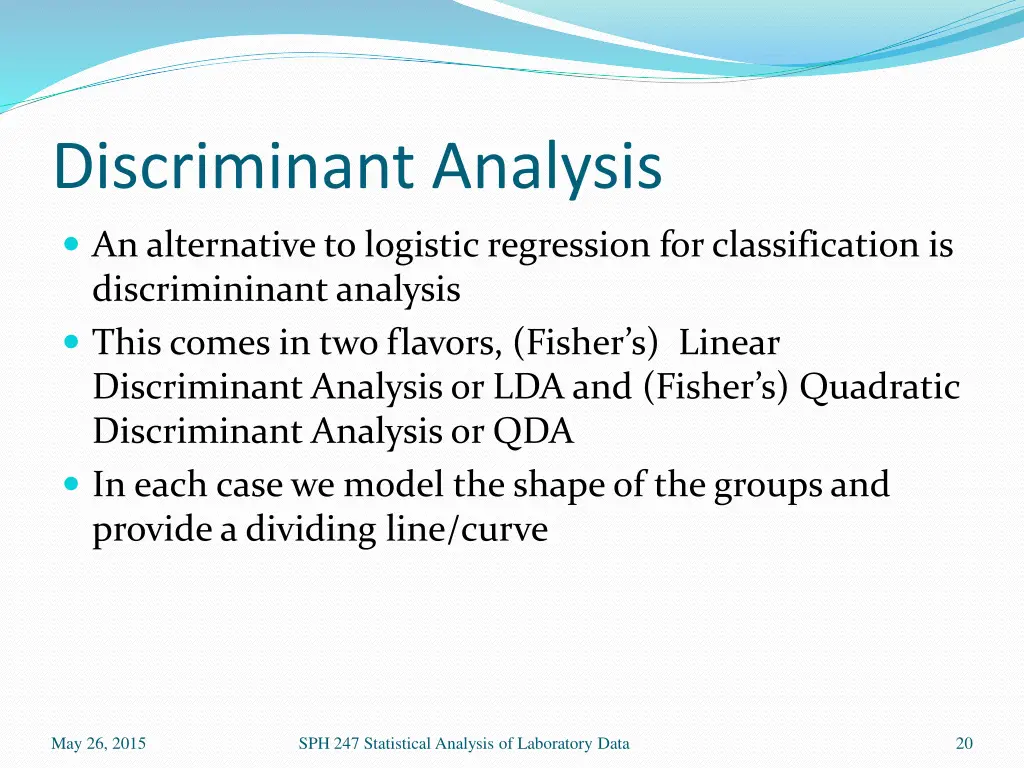 discriminant analysis