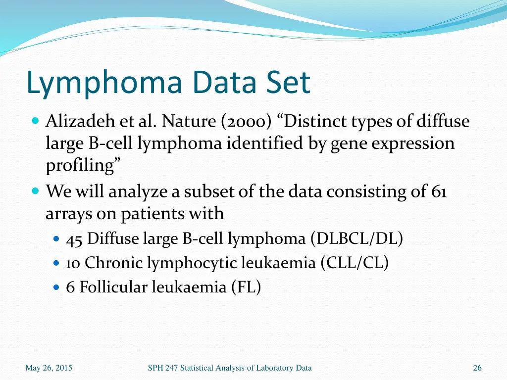 lymphoma data set